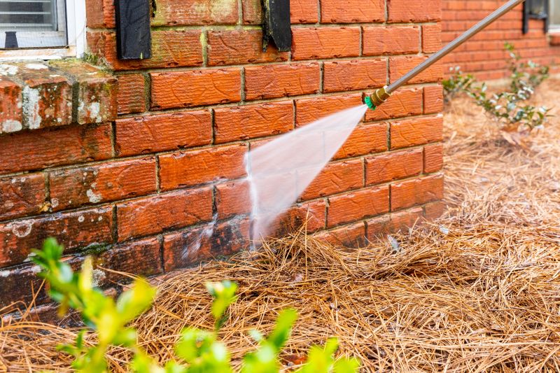 Retaining Wall Power Washing detail