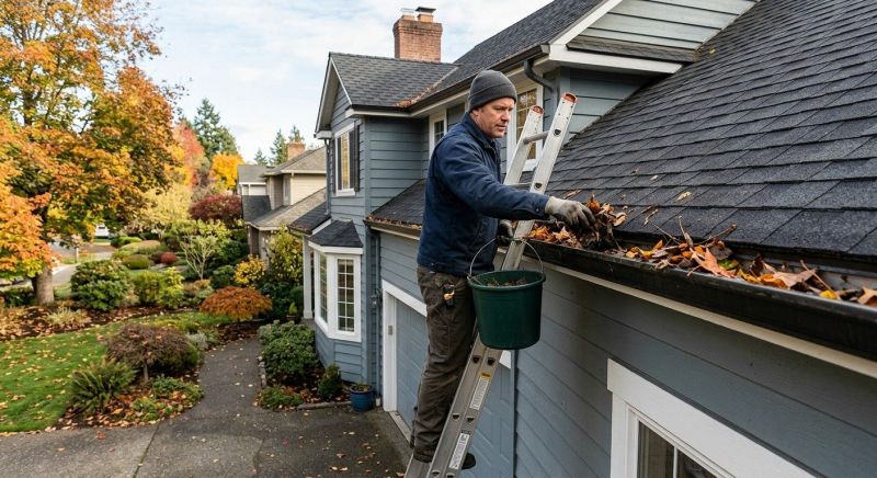 Gutter Leaf Clearing in Fredericksburg, VA